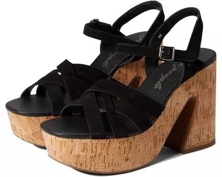 Туфли Free People Lisbon Mary Jane Platform, цвет Black Suede