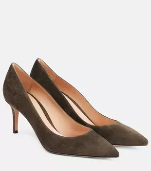 Туфли Gianvito 70 из замши Gianvito Rossi, Dark Olive