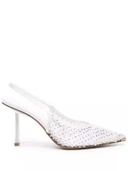 Туфли Gilda 80 с кристаллами Le Silla, белый