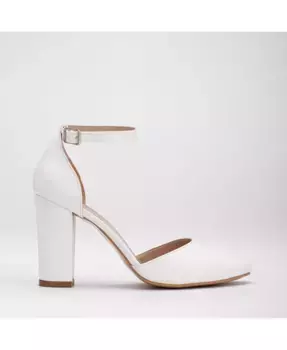 Туфли Gisele на высоком квадратном каблуке Forever & Always Shoes, синий