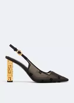 Туфли GIVENCHY G Cube slingback pumps, черный