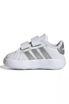 Туфли Grand Court 2 0 из экокожи на липучке Adidas Sportswear, белый