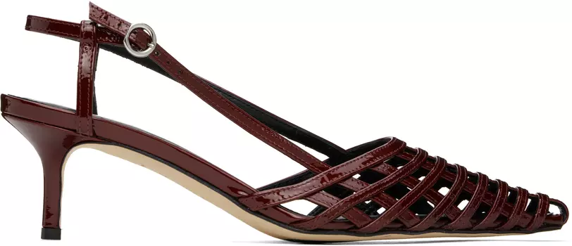 Туфли Helit Leather Slingback на каблуках красного цвета Aeyde
