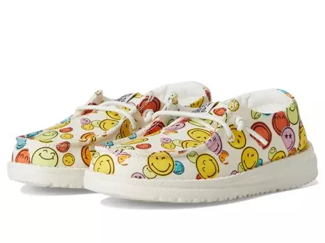 Туфли Hey Dude Kids Wendy Smiley, цвет Cream/Multi