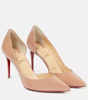 Туфли Iriza 85 из лакированной кожи Christian Louboutin, бежевый