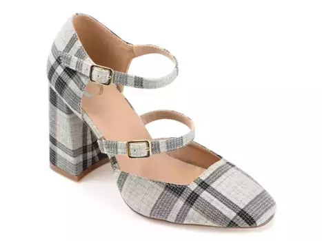 Туфли Isadorah Journee, Black/White Plaid Print