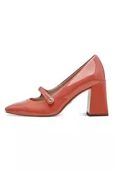 Туфли из экокожи и массивный каблук Tamaris, оранжевый