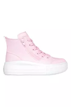 Туфли из экокожи на высокой плоской платформе Skechers, розовый