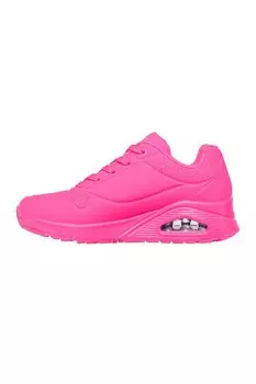 Туфли из экокожи с перфорацией Skechers, фуксия