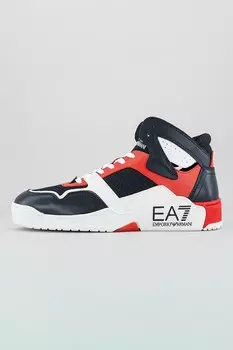 Туфли из экокожи с сеткой Ea7, красный