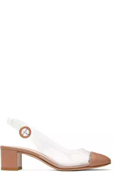 Туфли из бежевой кожи Nappa Soft Glass Gianvito Rossi