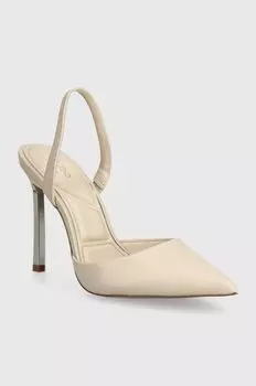 Туфли из блестящей кожи на высоком каблуке Aldo, бежевый