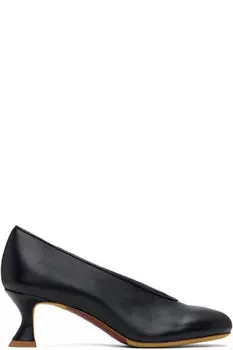 Туфли из черной утиной кожи Moschino