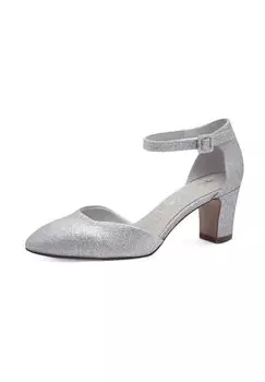 Туфли из искусственной кожи, каблук-воронка, женские Tamaris, цвет 919 Silver Glam