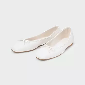 Туфли из искусственной кожи с квадратным носком PLST, белый