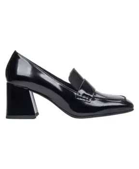 Туфли из лакированной кожи на блочном каблуке Estro, черный