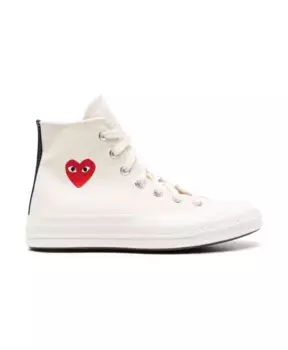 Туфли из парусины на шнуровке с логотипом Comme Des Garons Play, белый