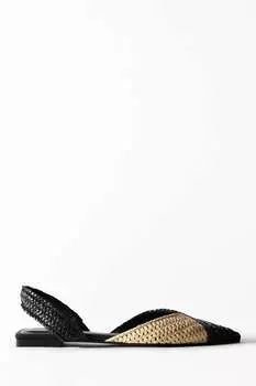 Туфли из рафии ZARA, разноцветный