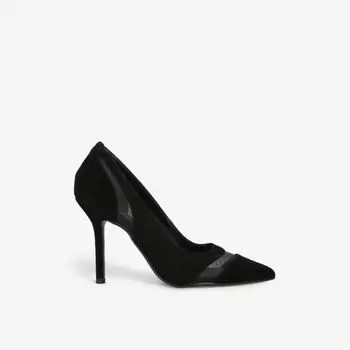 Туфли из сетки и замши на каблуке Allure Carvela, черный