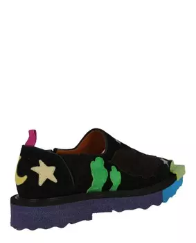 Туфли из техасской кожи на платформе Off-White, цвет Black Green