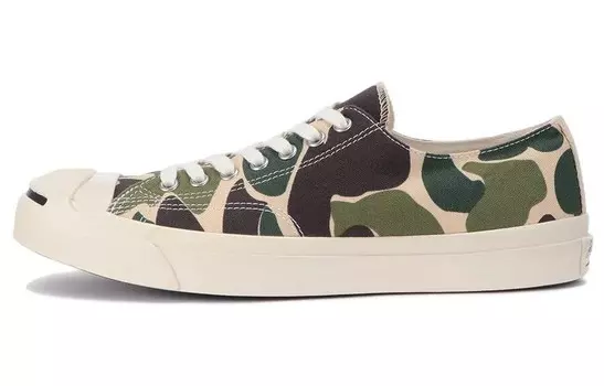 Туфли Jack Purcell Canvas унисекс с низким верхом бежевые/зеленые Converse