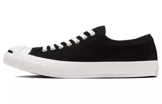 Туфли Jack Purcell Canvas унисекс с низким верхом черного/белого цвета Converse