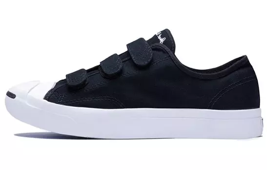 Туфли Jack Purcell Canvas унисекс с низким верхом черного/белого цвета Converse