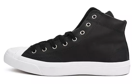 Туфли Jack Purcell Canvas унисекс с высоким берцем, черные/белые Converse