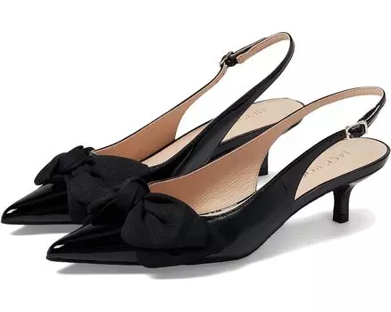 Туфли Jack Rogers Debra Slingback Kitten Heel, цвет Black Patent