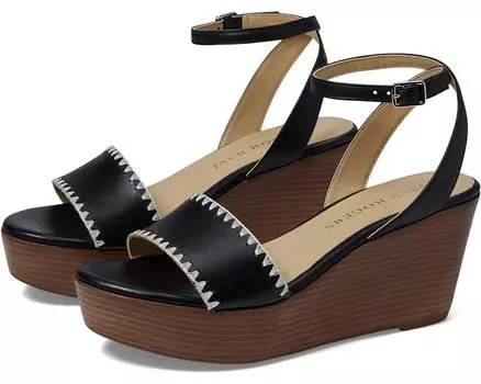 Туфли Jack Rogers Flagler Stitch Wedge, цвет Black/Natural