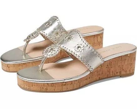 Туфли Jack Rogers Jacks Mid Wedge Cork, цвет Platinum/Platinum