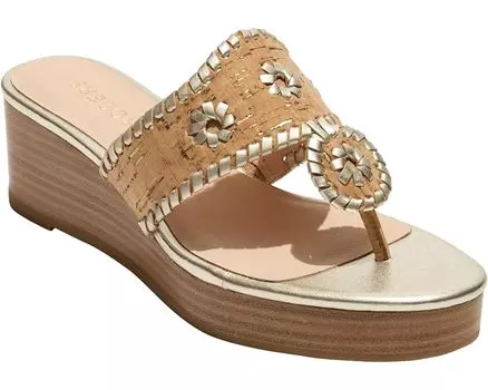 Туфли Jack Rogers Jacks Mid Wedge - Stacked - Metallic Cork, цвет Metallic Cork/Pltainum