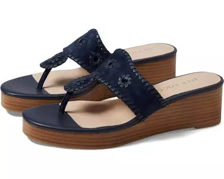 Туфли Jack Rogers Jacks Mid Wedge - Suede/Stacked, цвет Midnight