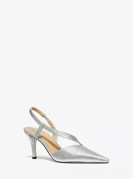 Туфли Jaida из кожи с блестками Michael Kors, серебряный