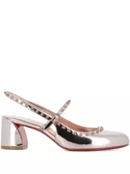 Туфли Janispikes Christian Louboutin, серебяный