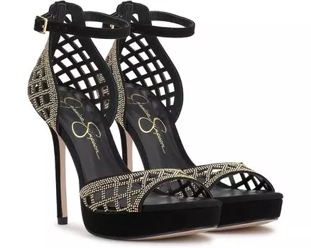 Туфли Jessica Simpson Herora Embellished Platform Sandals, черный