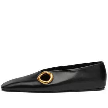 Туфли Jil Sander Ballerina Shoe, черный