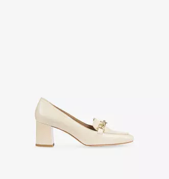 Туфли Johanna из мятой лакированной кожи на блочном каблуке Lk Bennett, экрю