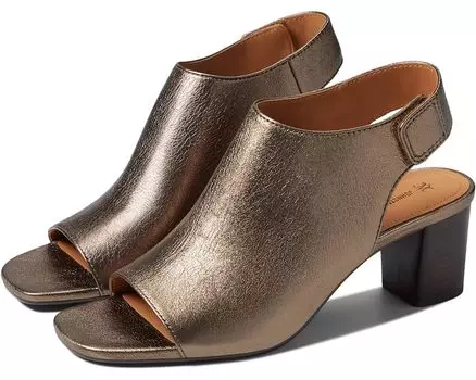 Туфли Johnston & Murphy Evelyn Open Toe Bootie, цвет Bronze Metallic Sheepskin