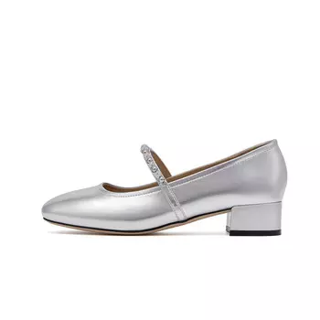 Туфли JOSINY Mary Jane Shoes Women's, серебряный