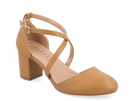 Туфли Journee Collection лодочки с ремешками, рыжевато-коричневый