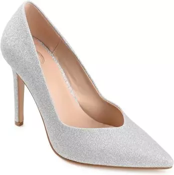 Туфли Journee Collection Ninna Pump, серебряный