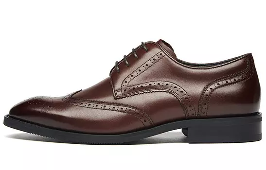 Туфли KANGNAI Dress Shoes Men Low-Top Brown