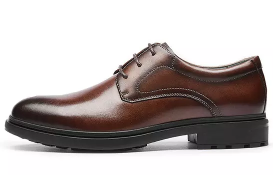 Туфли KANGNAI Dress Shoes Men Low-Top Brown