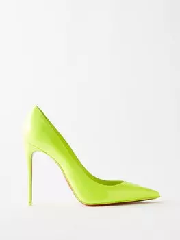 Туфли kate 100 из лакированной кожи Christian Louboutin, желтый
