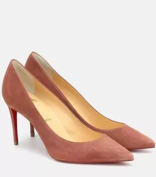 Туфли Kate 85 из замши Christian Louboutin, Ecorce