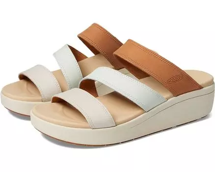 Туфли KEEN Ellecity Slide, цвет Natural Leather/Clearly Aqua