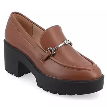 Туфли Kezziah на блочном каблуке Journee, коричневый
