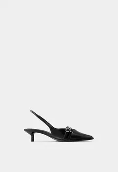 Туфли KITTEN HEEL Bershka, черный