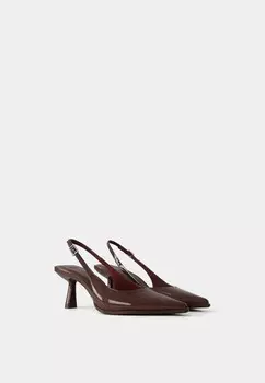 Туфли KITTEN HEEL Bershka, коричневый